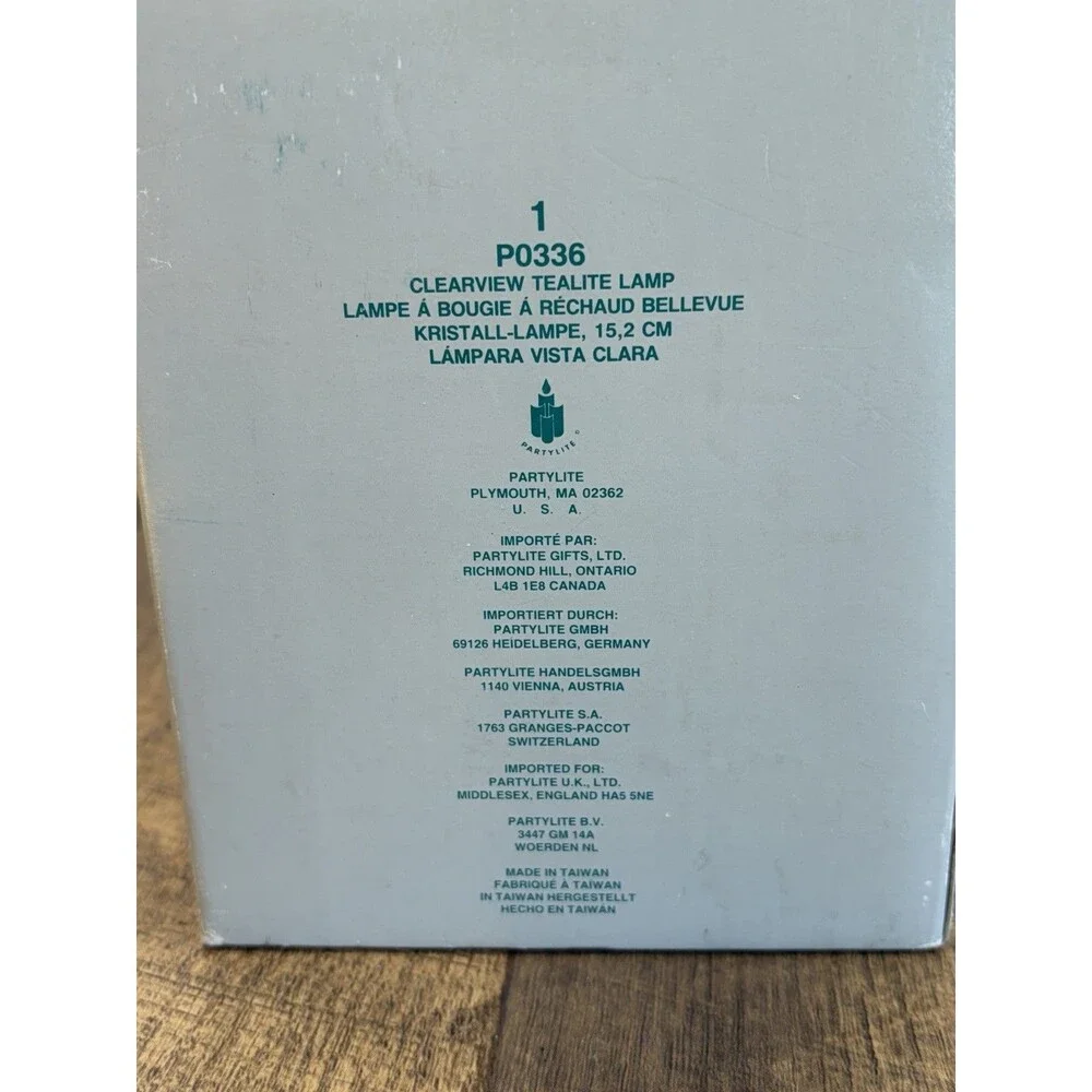 Vintage FAIRY LAMP Partylite Clear Pineapple Fan Diamond Pattern New Open Box - Picture 14 of 14